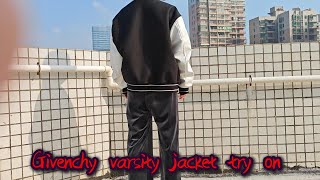 Givenchy Bomber Varsity Jacket try on  Unboxing [upl. by Irehc]