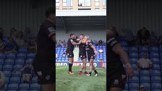 TRY Ugo Tison scores his first Super League try for London Broncos [upl. by Lleumas564]