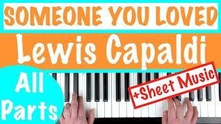 How to play SOMEONE YOU LOVED  Lewis Capaldi Piano Part Tutorial [upl. by Beckerman731]