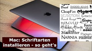 Mac Schriftarten installieren  so gehts [upl. by Darra588]