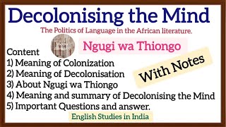 Decolonising the Mind by Ngugi wa ThiongoWhat is Decolonising the Mind HappyLiterature [upl. by Iolanthe]