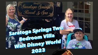 Walt Disney World Saratoga Springs Two Bedroom Villa 2023 [upl. by Einneg897]