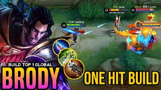 ONE HIT Brody Brutal Damage ONE HIT BUILD  Build Top Global Brody 2024  MLBB [upl. by Ielerol]