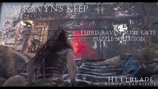 Hellblade Senuas Sacrifice  Valravyns Keep Third Raven Rune Gate Puzzle Solution [upl. by Matthei]