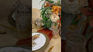 DINING DECOR FOR THANKSGIVING 🍂homedecor cozydecor youtubeshortsviral [upl. by Ahsimit819]