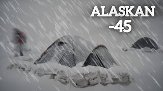 Extreme 40° Solo Camping 4 Days  Snowstorm amp Hot Tent Winter Camping In Deep Snow  ASMR [upl. by Inama]