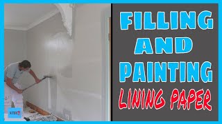 Filling and painting lining paper [upl. by Ettedranreb]