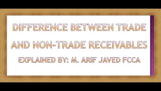 Difference between trade and nontrade receivables [upl. by Adore]