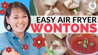 4 Ingredient Cream Cheese Wontons  Easy Air Fryer recipe [upl. by Abagael465]