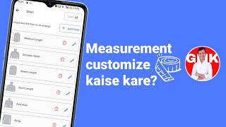 Darzee app me custum measurements option kaise use kare  How to use custum measurements Darzee app [upl. by Elli]