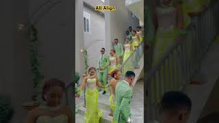 Identical Bridesmaids wedding bride love viral short [upl. by Eseila60]