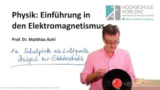 Licht aus einer Schallplatte Elektrostatik Physik Elektromagnetismus Vorlesung Kapitel 1a [upl. by Inahs]