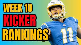 Top 25 Kickers Rankings and Tiers for Week 10  2024 Fantasy Football [upl. by Cordie]