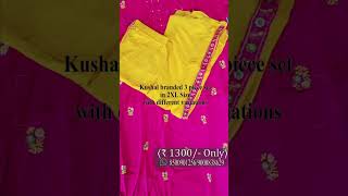 Kushal Branded 3 piece set in 2XL size at ₹1300 only  Nihaarika Boutiques  Guntur [upl. by Anahsor869]