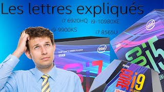 Les lettres des processeurs Intel expliqués en 4 minutes  JTechxplique [upl. by Toll]