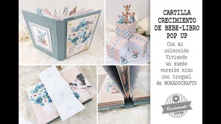 CARTILLA DE CRECIMIENTO BEBE LIBRO POP UP con troquel de Moradocrafts [upl. by Hayyikaz]