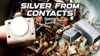 Best Way To Extract Silver From Mix Electronics Contacts  Silver Recovery From Silver Contacts [upl. by Ahsanat]