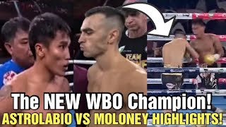 THE NEW WBO ASTROLABIO VS MOLONEY FIGHT HIGHLIGHTS [upl. by Dnalevelc]