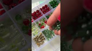 Making a Christmas bead kit fyp bracelet christmas [upl. by Drof606]