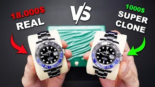 Real vs FAKE Rolex  1000 Super Clone Rolex GMT Master 2 Batman  How to spot a FAKE Rolex Watch [upl. by Payne]