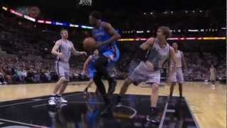 11112 Hasheem Thabeet  Between The Legs Pass vs Spurs [upl. by Singer]