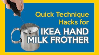 How to froth milk WITHOUT STEAM for Latte Art with IKEA hand milk frothing wand  SCIENCE DETAILS [upl. by Adekam]