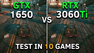 GTX 1650 vs RTX 3060 Ti  Test In 10 Games at 1080p  How Big is The Difference [upl. by Ethelinda]