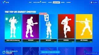 The Top 25 Rarest Emotes in Fortnite [upl. by Staal]