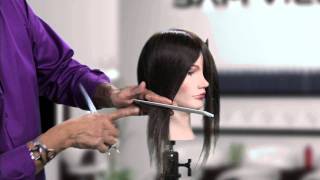 How to cut an asymmetrical bob without cutting a diagonal line [upl. by Boyt]