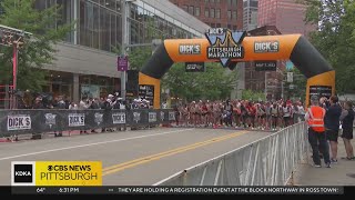 Runners from across the globe compete in the 15th Pittsburgh Marathon [upl. by Anner]