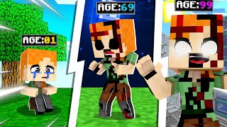 Surviving 99 Years As Giant Alex in Minecraft [upl. by Ahsrats]