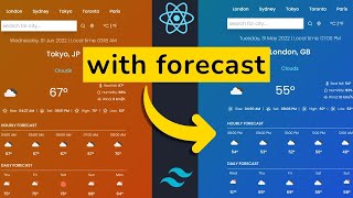 Build A Weather App With React JS  Hourly And Daily Forecast [upl. by Gefen]