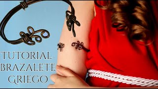 Tutorial Brazalete Griego  Joyería Griega DIY [upl. by Atlante167]