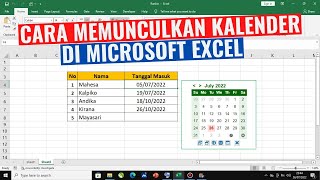 Cara Memunculkan Kalender di Microsoft Excel [upl. by Nefen]