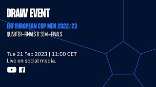 Draw event  Quarterfinals amp Semifinals  EHF European Cup Menn 202223 [upl. by Tnairb558]