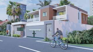 VILLA DUPLEX MODERNE HAUT STANDING  DUPLEX HOUSE DESIGN  ARCHITECTURE ANIMATION LUMION [upl. by Cale]