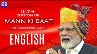 English II 114th edition of Mann Ki Baat  29th September 2024 [upl. by Sivad]