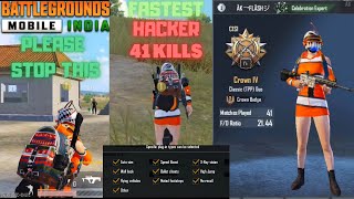 World Biggest Hacker In My Match 41 kills Hacker In BGMI [upl. by Alyam]