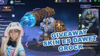 GIVEAWAY GROCK ICELAND GOLEM NEW STARLIGHT SKIN  MOBILE LEGENDS [upl. by Nnylyahs]