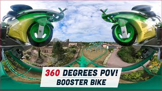 Booster Bike Roller Coaster 360° POV  VR  Toverland 4K [upl. by Kassie827]