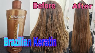 HOW TO KERATIN TREATMENT ON HAIR STEP BY STEPBRAZIL CACAU [upl. by Amaris]