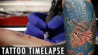 Tattoo Timelapse  Steve Butcher [upl. by Ahsyas524]