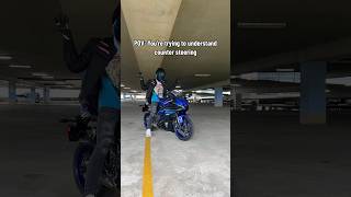 Counter steering on a motorcycle🤔 bikelife motorcycle yamaha [upl. by Naired]