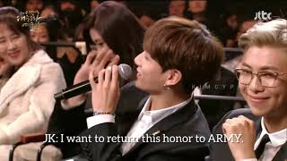 ENG SUB 181024 BTS at 2018 Korean Popular Culture and Arts Awards Quiz CUT [upl. by Larrabee322]