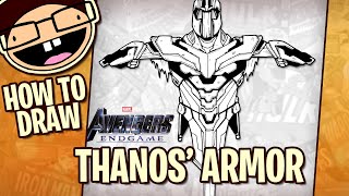 How to Draw THANOS SCARECROW of ARMOR Avengers Endgame  Narrated StepbyStep Tutorial [upl. by Xylia]