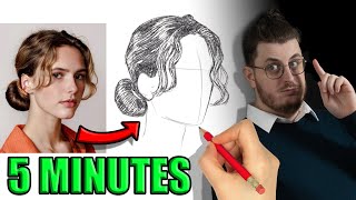 Apprendre à dessiner les cheveux avec chignon  Dessinateur 20 [upl. by Llevad]