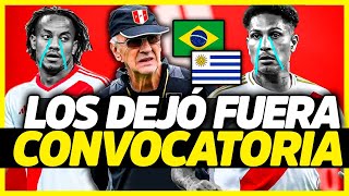 FOSSATI BORRA A LOS VIEJOS LOS CONVOCADOS CONTRA URUGUAY Y BRASIL  SELECCIÓN PERUANA [upl. by Eada]