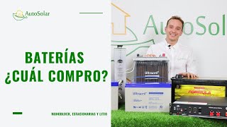 Baterías Solares diferencias y tipos litio monoblock y estacionarias [upl. by Annayt42]