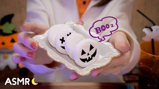 囁き声ASMR マシュマロの咀嚼音🎃👻 Marshmallows Eating Sounds [upl. by Ybot]