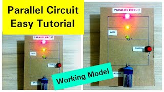 How to make a Parallel Circuit  Working model of Parallel Circuit  Parallel Circuit Project [upl. by Oirretna]